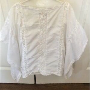 Girls Peek Nordstrom white eyelet poncho tunic